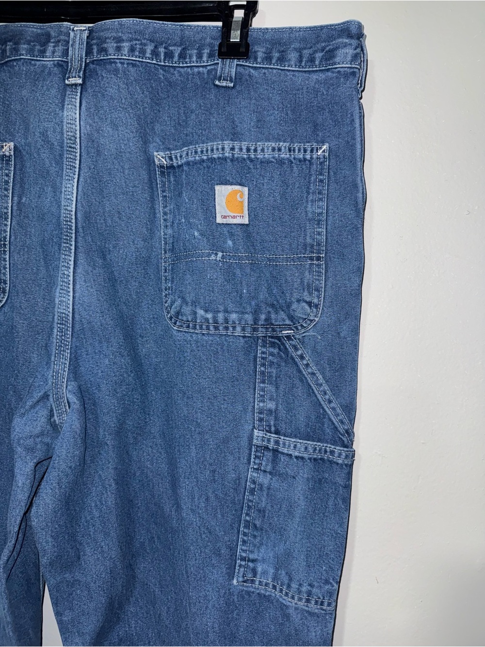 Mens Cartheart Classic Straight-Leg Blue Jeans - Picture 4 of 6
